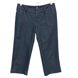Vintage Mossimo Capri Pants Low Rise Stretch Navy Slim Trousers Y2K *Read